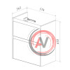 Тумба Lemark COMBI 60 см под 1 раковину, подвесная/напольная, 2 ящика, цвет корпуса, фасада: Белый глянец